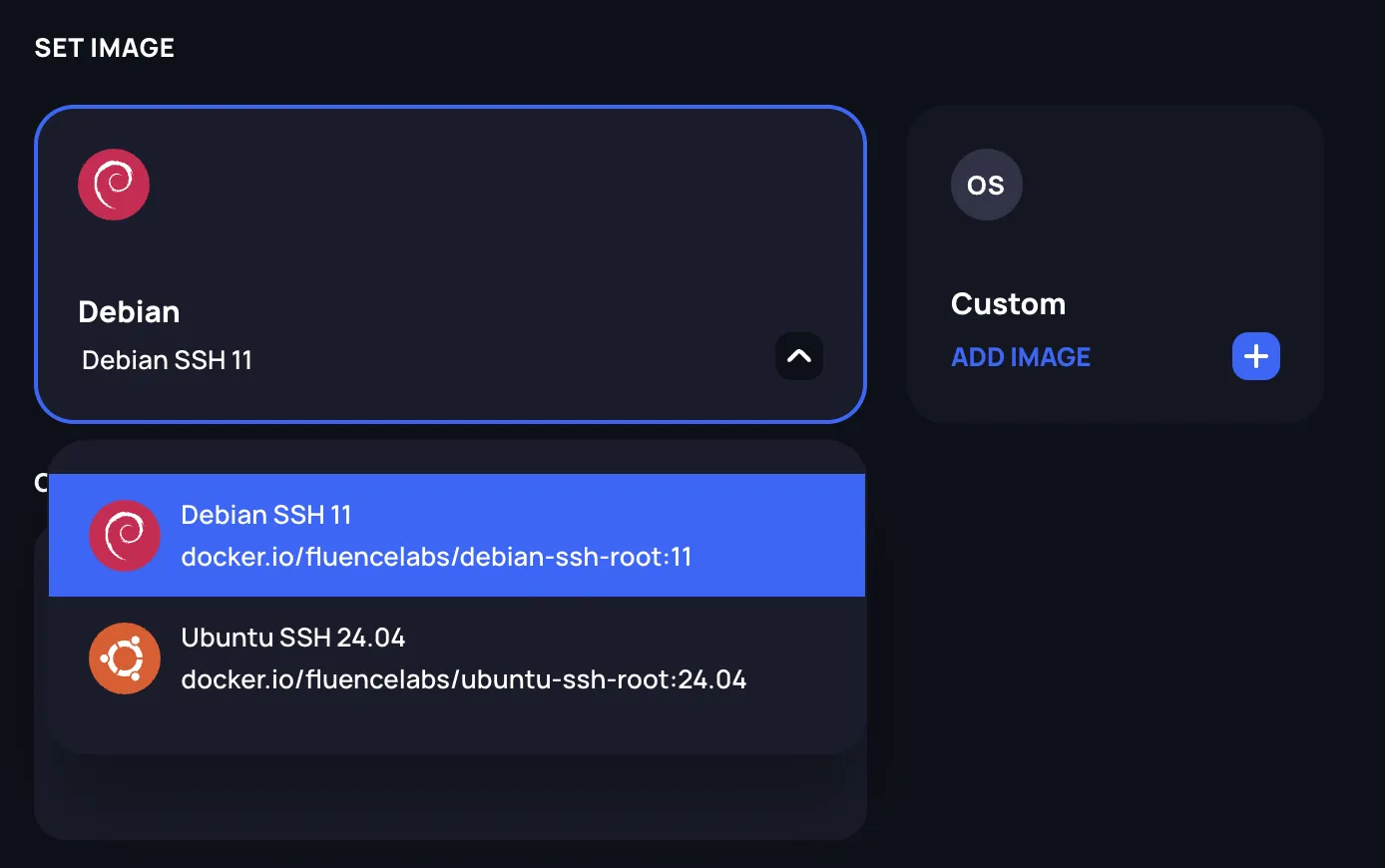 Set container image